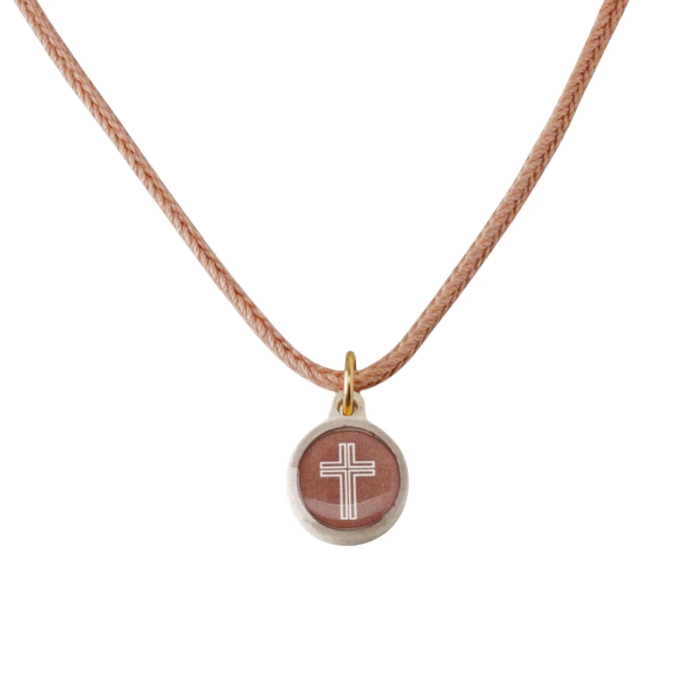 Tap To Pray® Survivor Series Necklace-Mocha + Cross