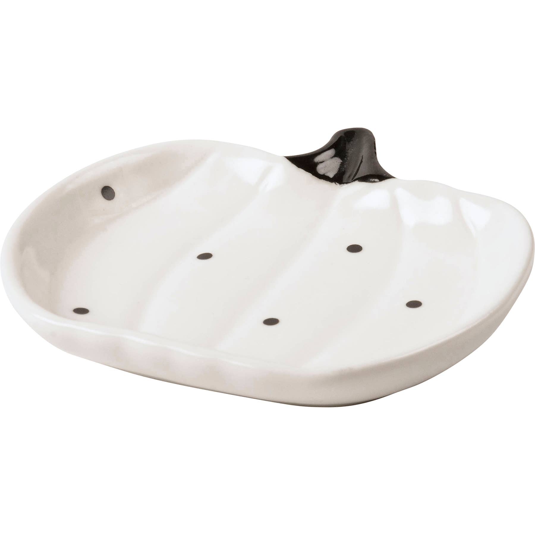 Black & White Dot Pumpkins Plates