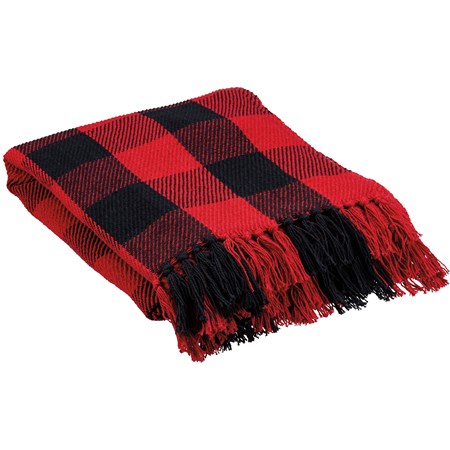 Red And Black Buffalo Check Throw Blanket