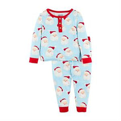 Blue Vintage Santa Pajama's