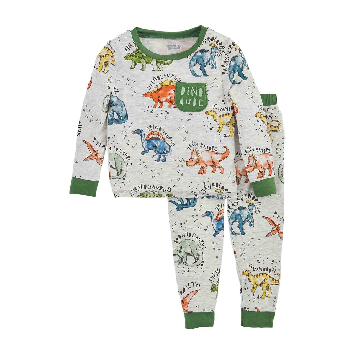 GREEN DINO PAJAMA SET