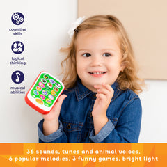 Kids Hits Educational Toodler Smart Phone Toy- Light-up Zoo