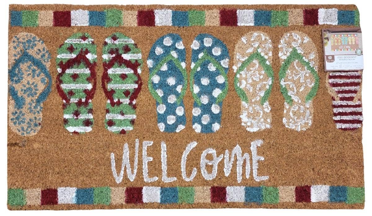 "All Flipflops Welcome" Coir Doormat