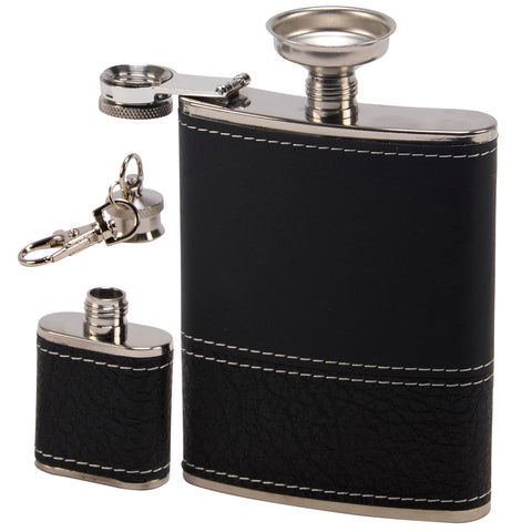 Black Grained Flask Set