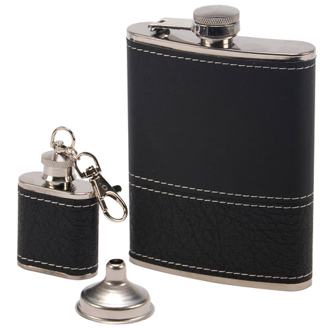 Black Grained Flask Set