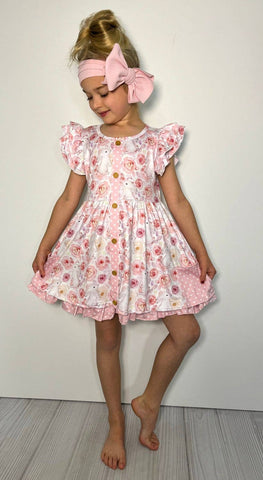 Clover Cottage - Bunny Blooms Girls Dress Easter