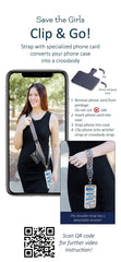 Save The Girls - Clip & Go Crossbody Strap w/Zippered Pouch: Leopard
