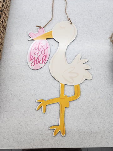 Stork  Door Hanger