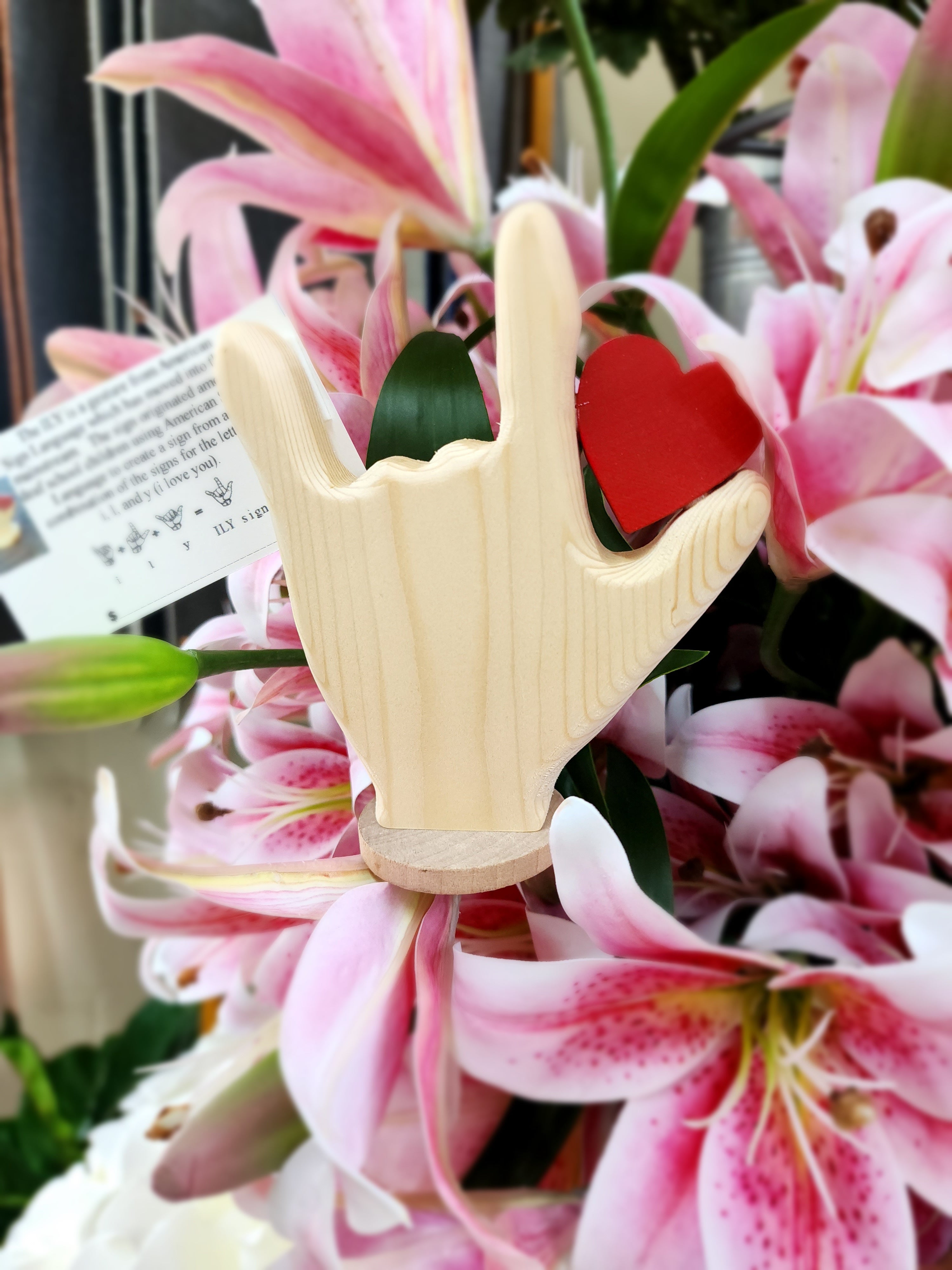 I love you Wooden Figure