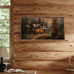 Kendrick Home - Cabin Among Pines Sunrise: 24 x 12 x 1.5
