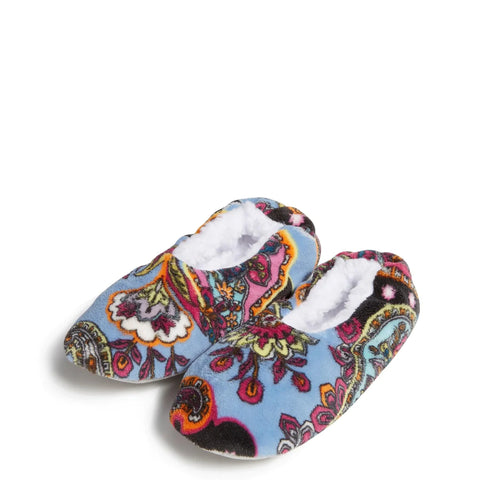 Cozy Life Slippers in Fleece-Provence Paisley