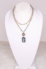 Harper Necklace in Grey