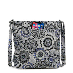 Triple Zip Hipster Crossbody Bag Tranquil Medallion