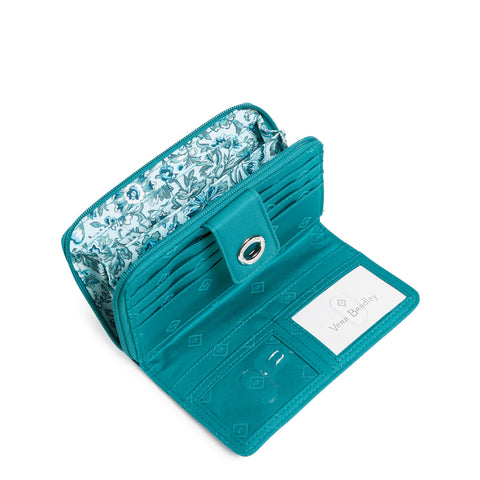 RFID Turnlock Wallet Recycled Cotton Forever Green