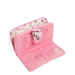 RFID Turnlock Wallet Botanical Paisley Pink