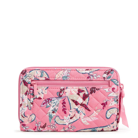 RFID Turnlock Wallet Botanical Paisley Pink