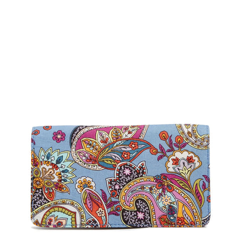Checkbook Cover in Recycled Cotton-Provence Paisley