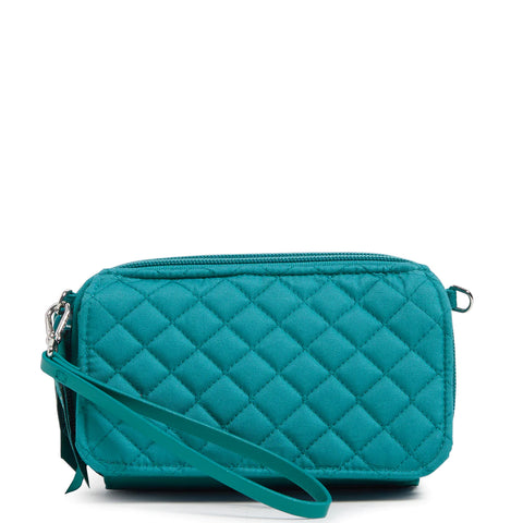 RFID All in One Crossbody Bag Recycled Cotton Forever Green