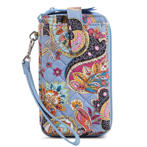 RFID Smartphone Wristlet in Recycled Cotton-Provence Paisley