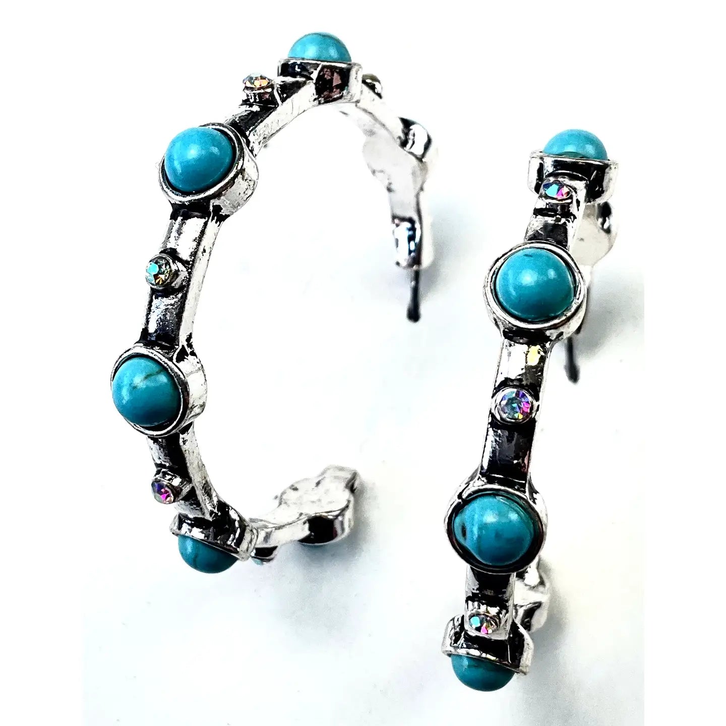 Turq & Crystals Hoop