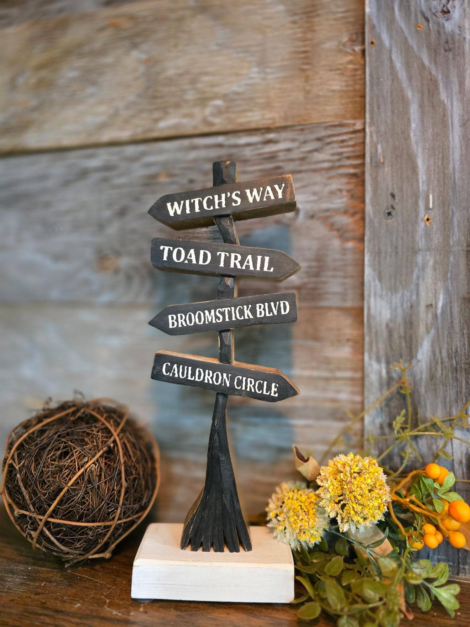 Broom Stick Sign 4x10.75in