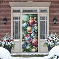 Holiday Ornaments Door Cover