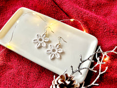 Snowflake Clay Earrings