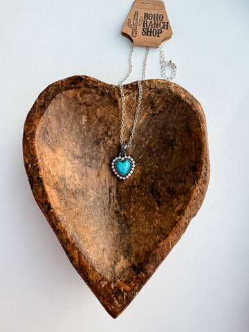 Western Semi Stone Rhinestone Necklace: HEART