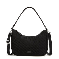 Frannie Crescent Crossbody Bag Microfiber Classic Black