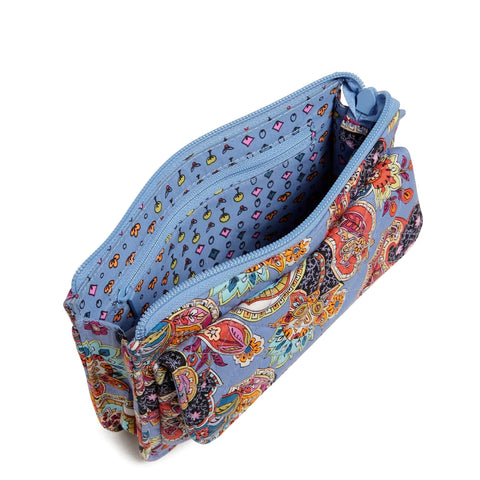 RFID Wallet Crossbody in Recycled Cotton-Provence Paisley