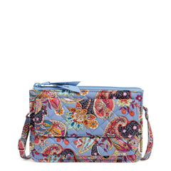 RFID Wallet Crossbody in Recycled Cotton-Provence Paisley