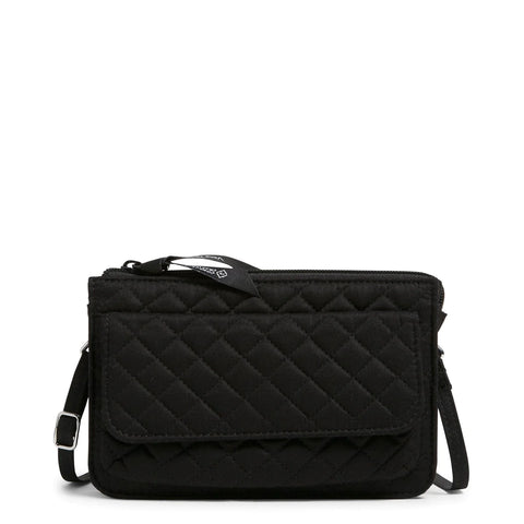 RFID Wallet Crossbody Recycled Cotton Black