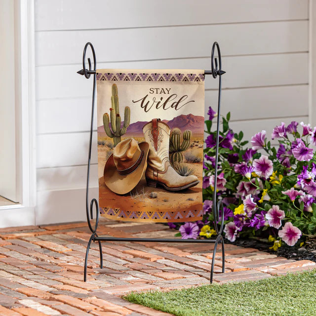 Wild West Suede Garden Flag