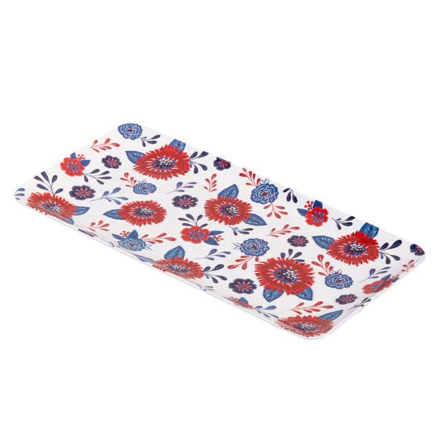 American Classic Serveware Rectangular Melamine Platter with Spreader