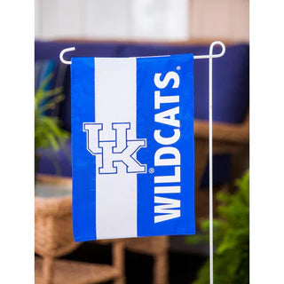 University of Kentucky Mixed-Material Embellished Appliqué Garden Flag