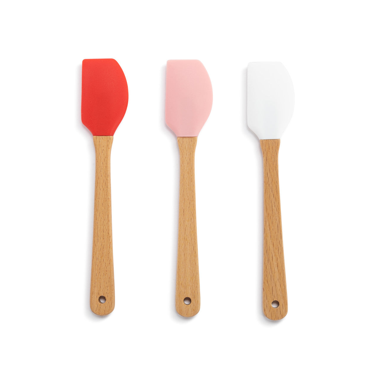 Mrs. Claus Caring Collection Red White Pink Mini Spatulas Set of 3