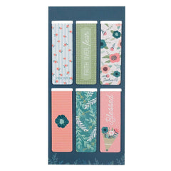 Christian Art Gifts - Magnetic Bookmark Set Floral Garden