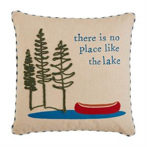 There Is Lake Applique Pillow