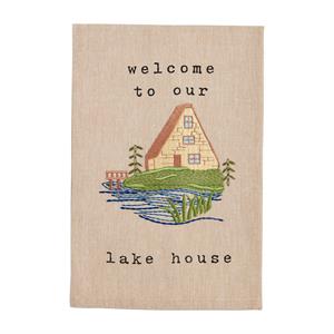 Lake Embroidery Towel