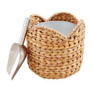 Woven Scallop Ice Bucket Set