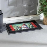 Snowman With Cardinal Friend Sassafras Switch Mat