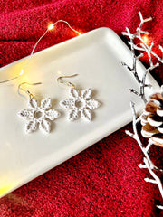 Snowflake Clay Earrings