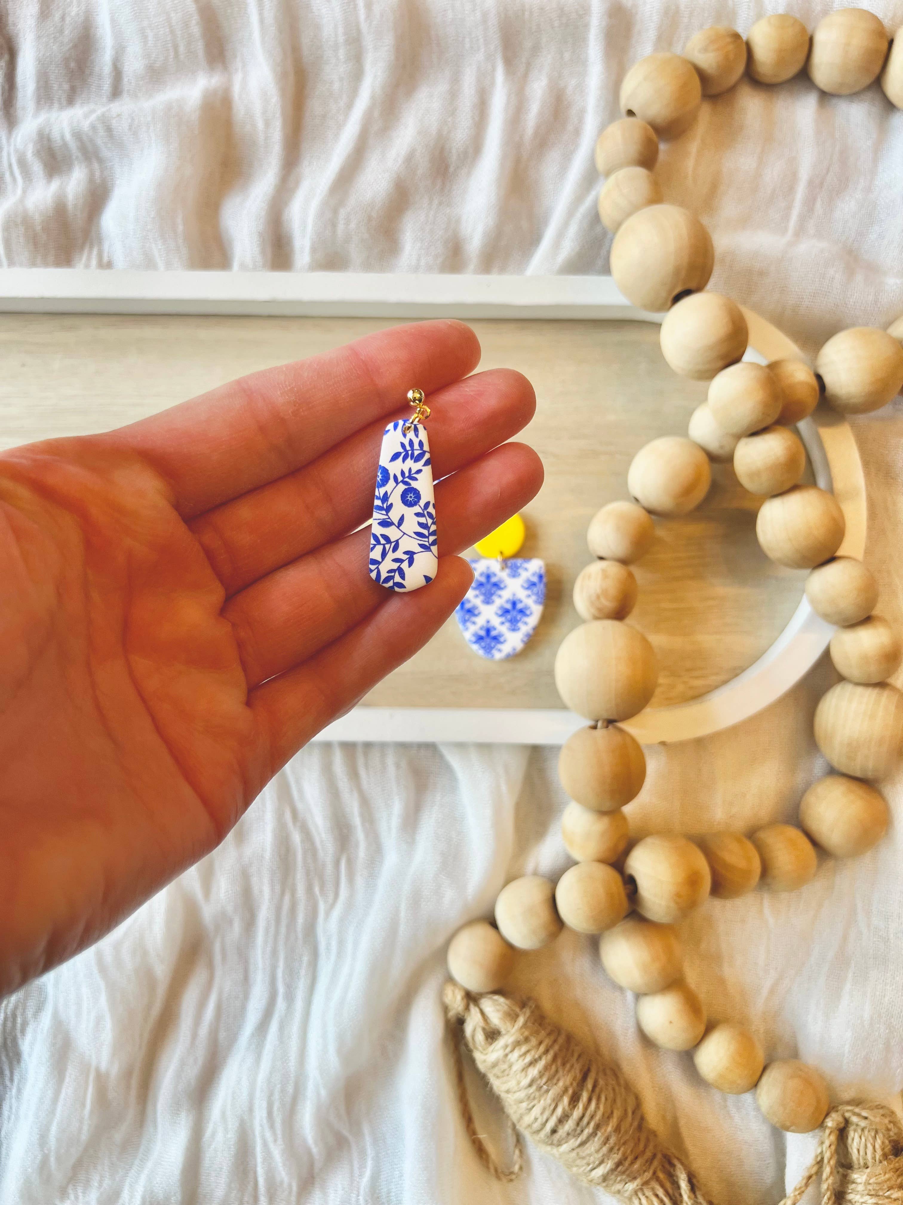 Damask Clay Earrings