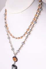 Harper Necklace in Grey