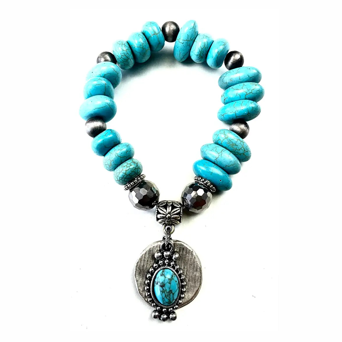 Single Beaded Charm Dangle Bracelet