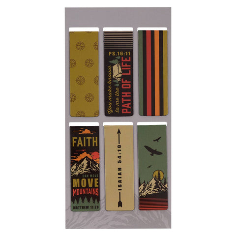 Christian Art Gifts - Magnetic Bookmark Set Mountains