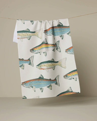 Geometry - Hooked on Fishing Tea Towel