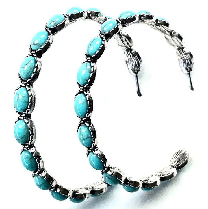 Turq Ovals Hoop