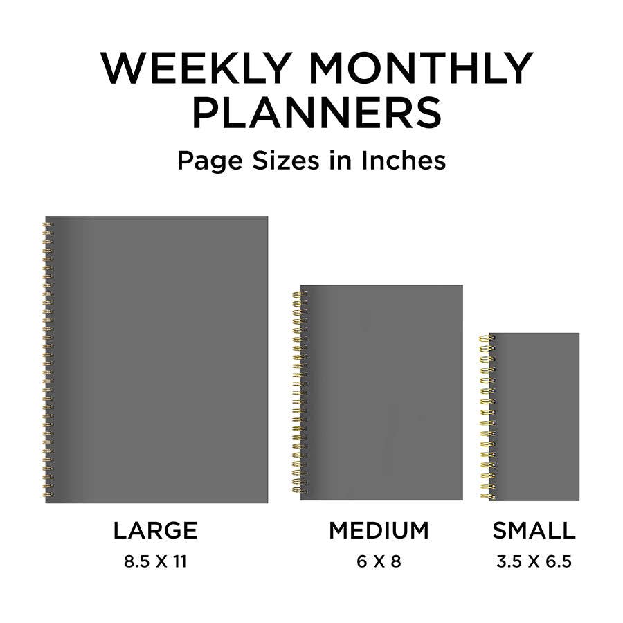 2026 Garden Roses Medium Weekly Monthly Planner