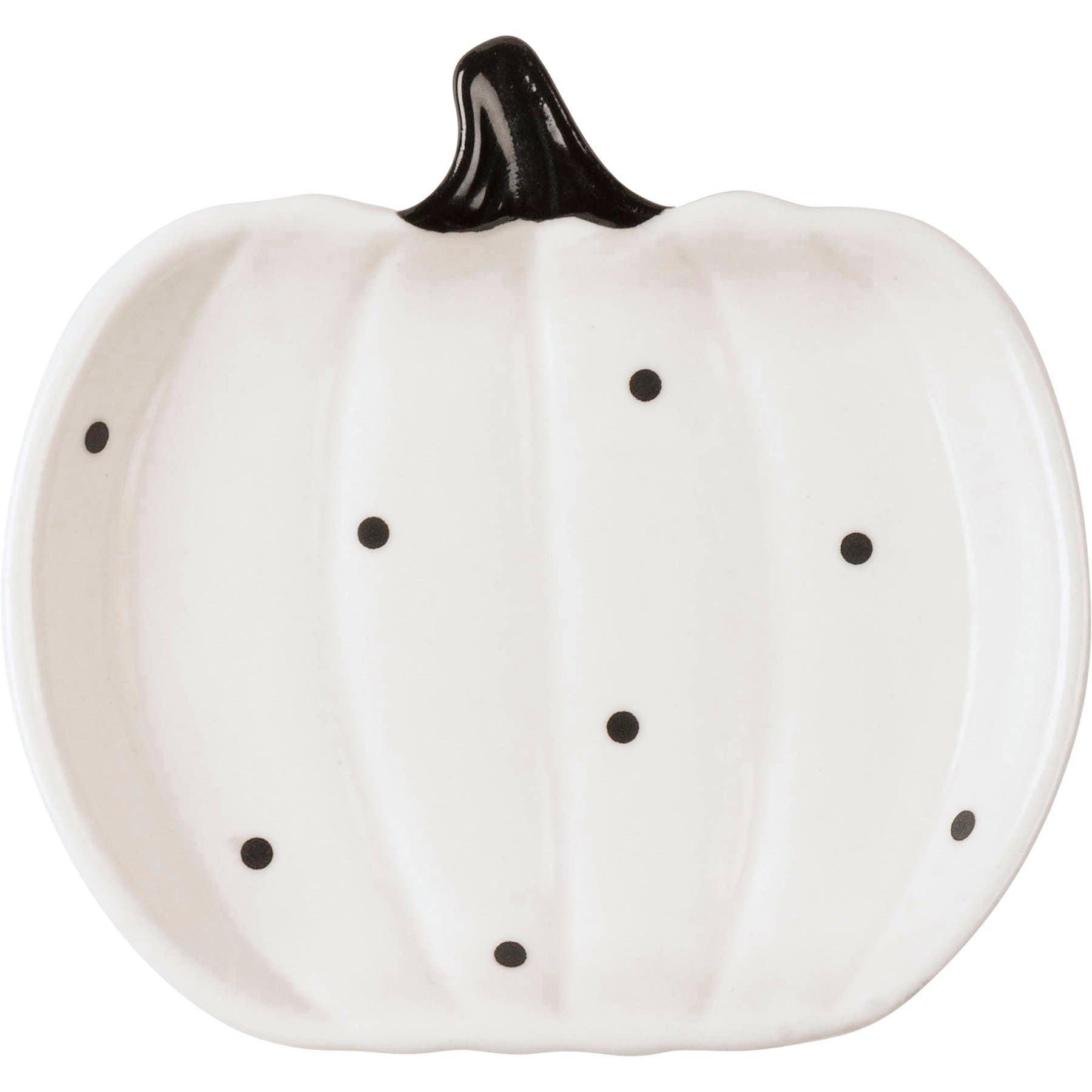 Black & White Dot Pumpkins Plates